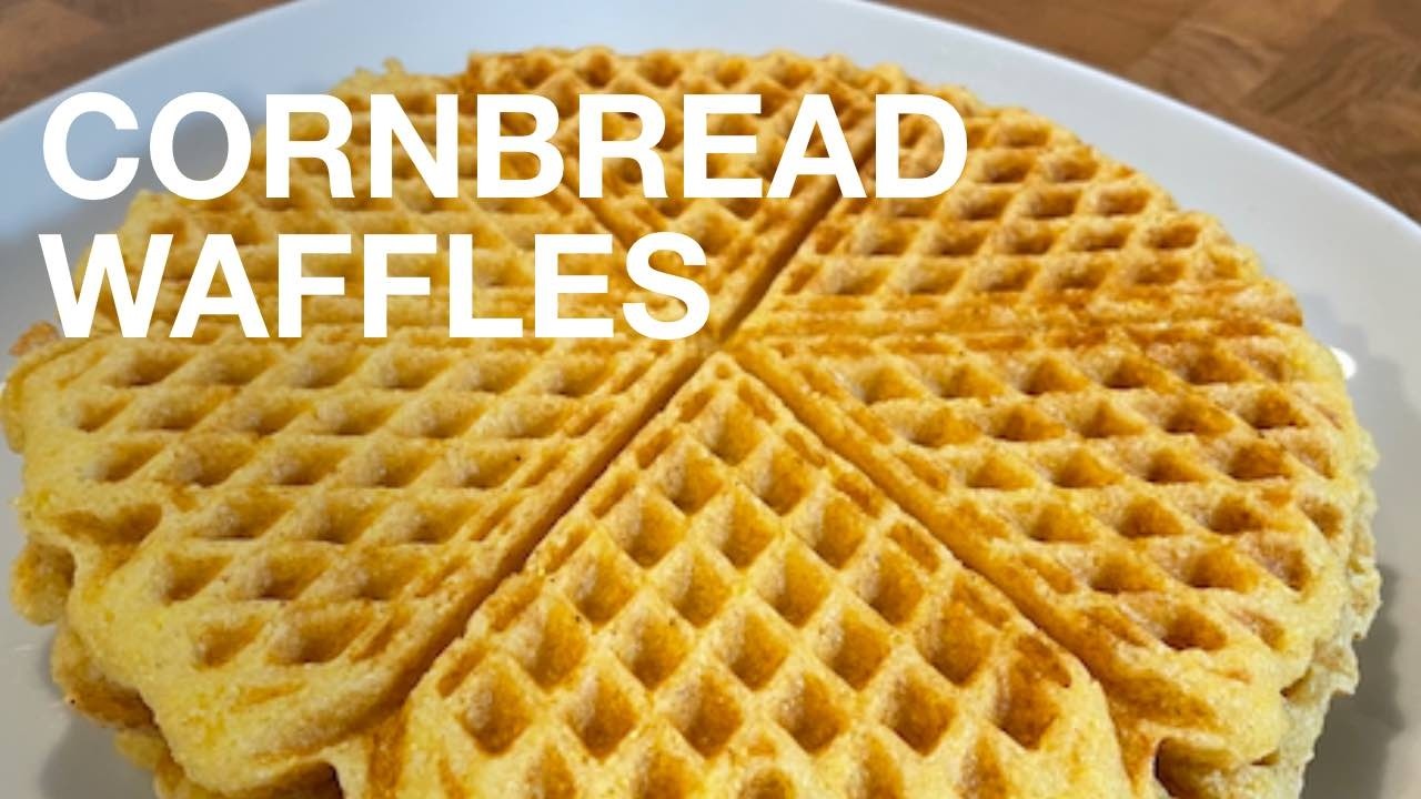 Easy crispy gluten-free vegan cornbread waffles: Two recipes