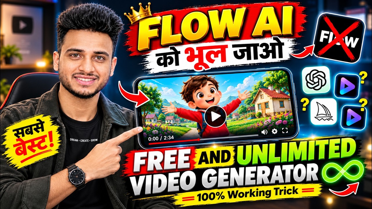Google Flow छोड़ो! 😱 ये FREE AI Tool Unlimited Long Video बनाता है | image to video ai free 🔥