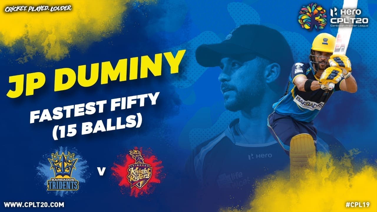JP Duminy | CPL FASTEST FIFTY | #CPL19