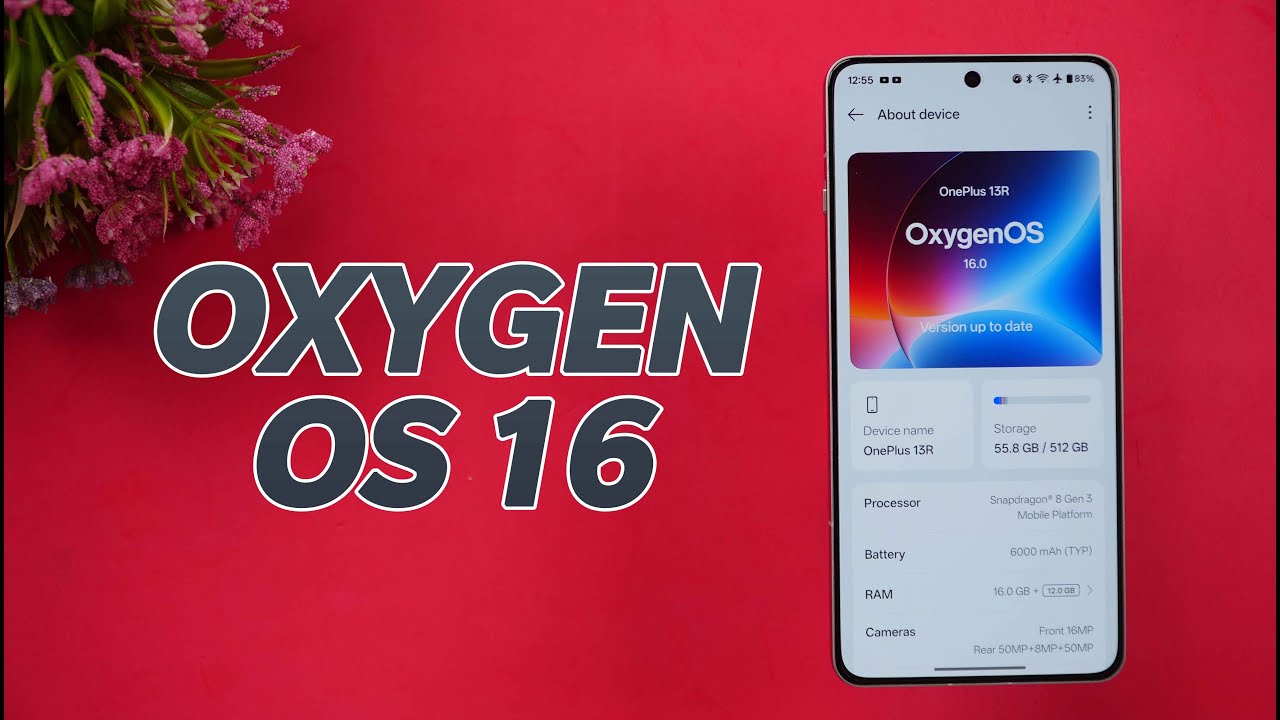 Обновление Android 16 для OnePlus 13R с Oxygen OS16