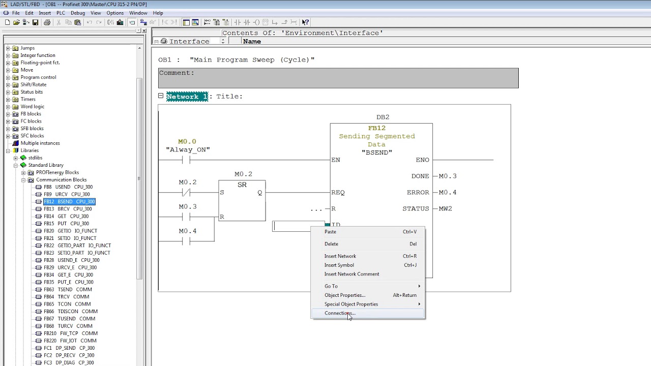 PLC S7300 Ethernet communication Programing part 1 (BSEND/BRCV)