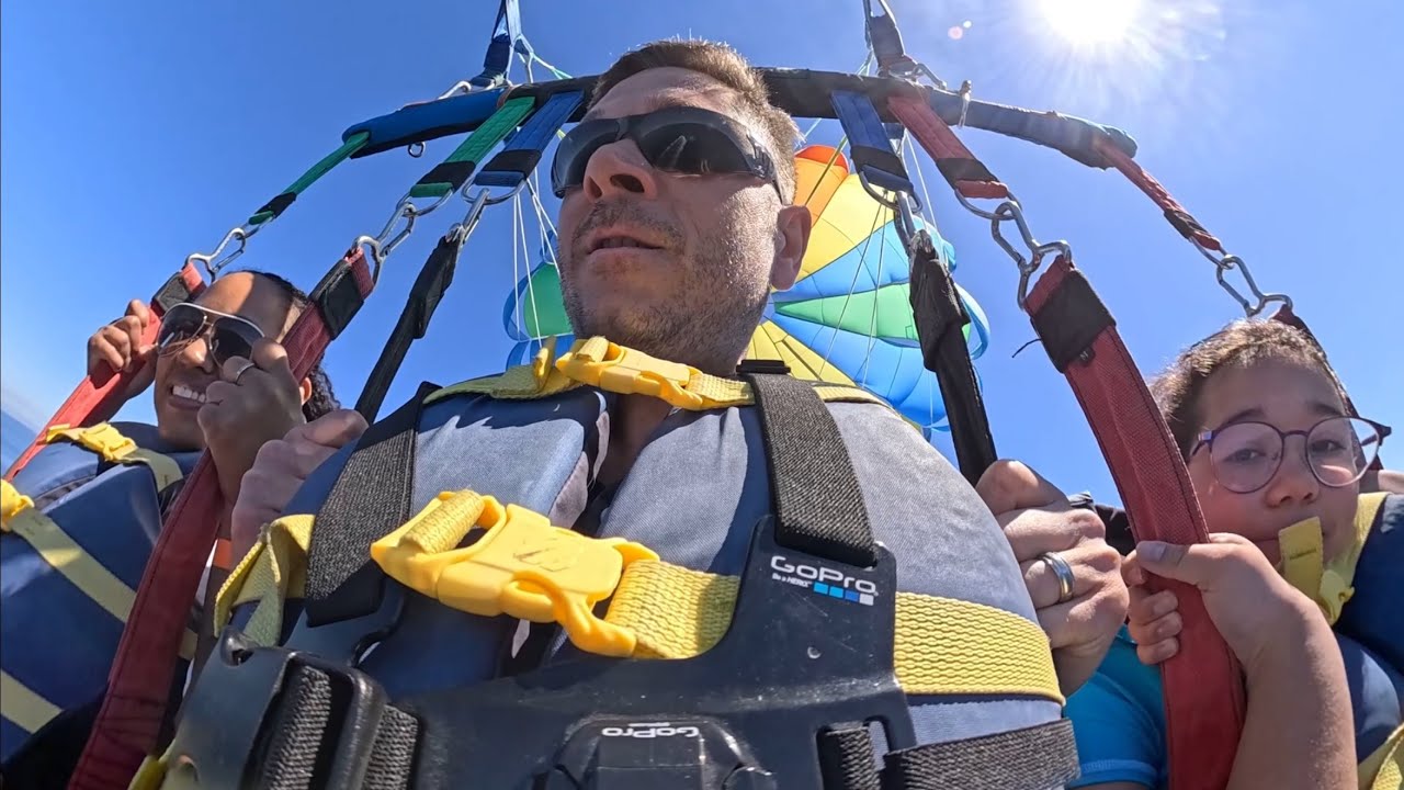 Парасейлинг в VR 360 на острове Санта-Каталина.