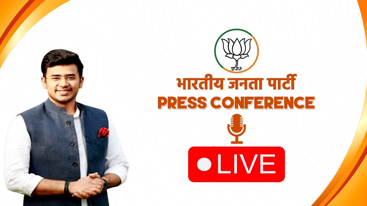 LIVE: BJYM National President Shri Tejasvi Surya addresses press conference at BJP HQ, New Delhi