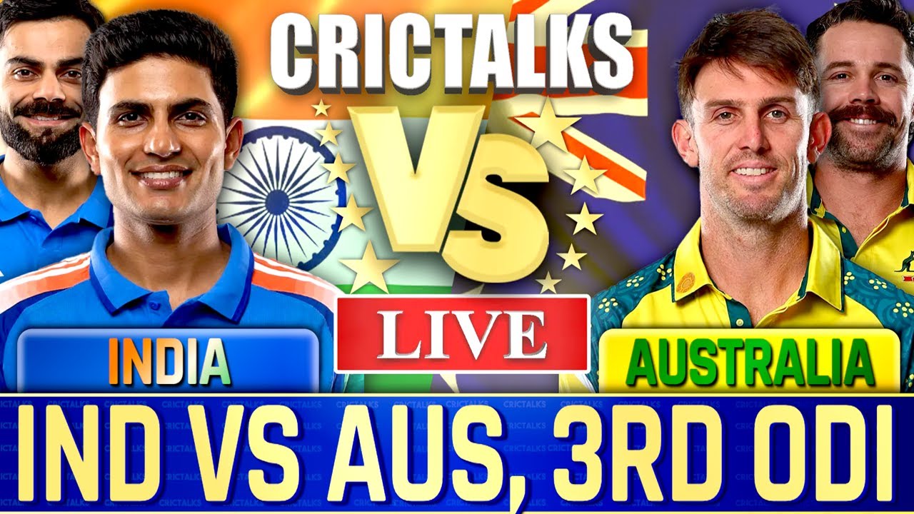 🔴 Live: India vs Australia, 3RD ODI, Live Cricket, IND vs AUS Live Match Today Scores, Commentary