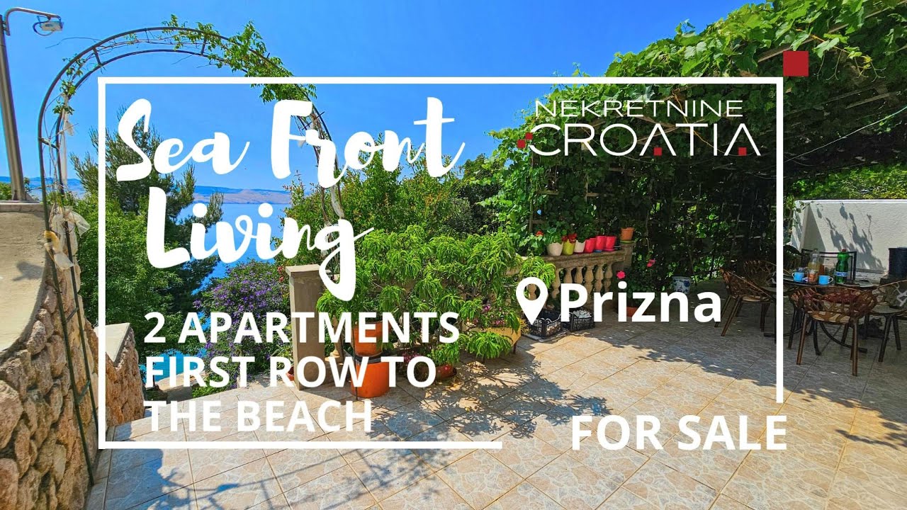 EXCLUSIVE: 2 APARTMENTS FIRST ROW TO THE SEA, PRIZNA, CROATIA   #croatia #realestate