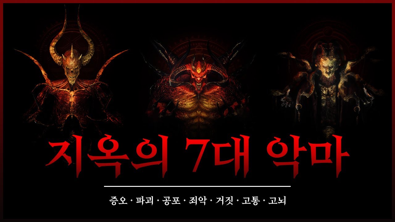 악마들의 군주, 지옥의 7대 악마 알아보기