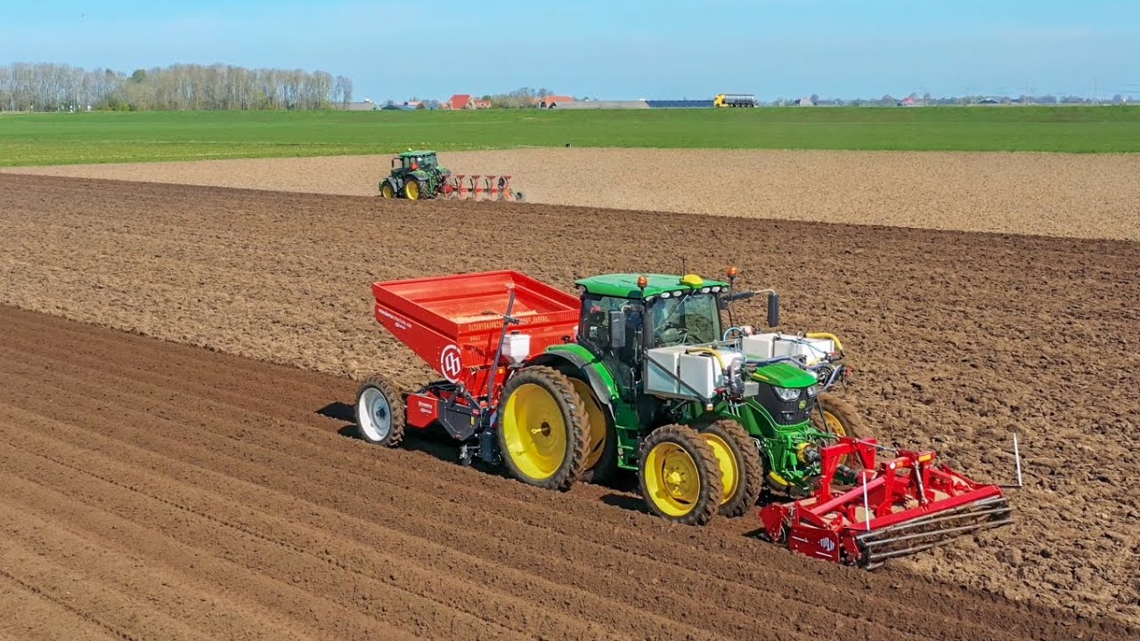 Planting potatos | Miedema | John deere 6155R/6130R/6110R | Kverneland | Van Heugten