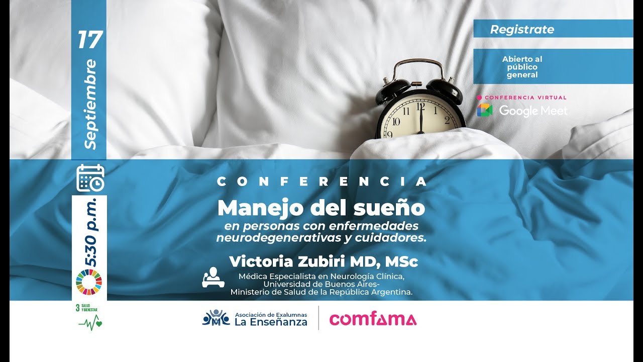 Conferencia Manejo del sueño en personas con enfermedades neurodegenerativas y cuidadores