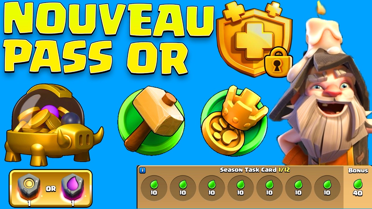 REWORK TOTAL du PASS OR ! Orpailleur, Coffres, Tirelire Cochon… Tout change sur Clash of Clans !