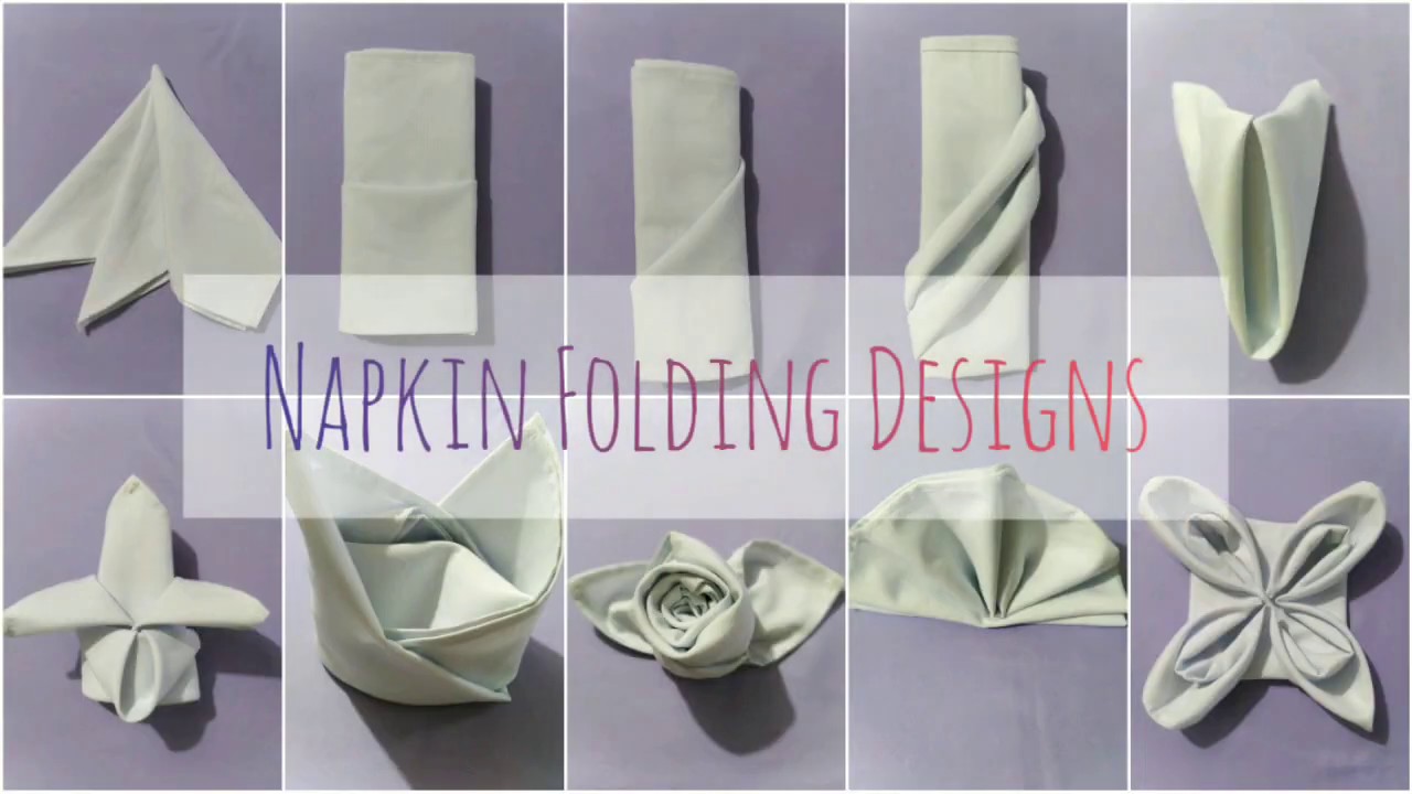 10 EASY NAPKIN FOLDS