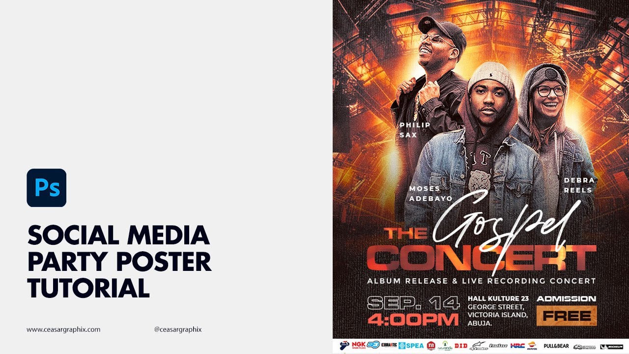 Best Social Media Party Poster Tutorial