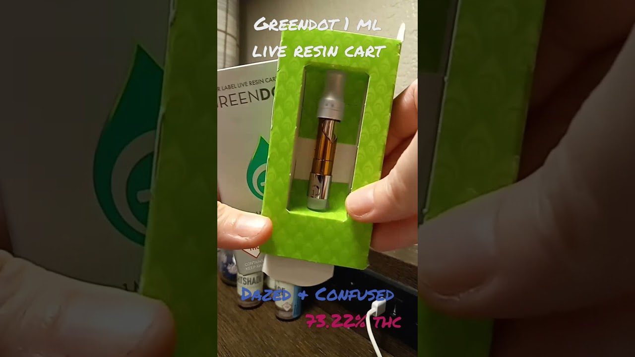Greendot 1 ML Live Resin Cart Hazed & Confused 73.22% THC