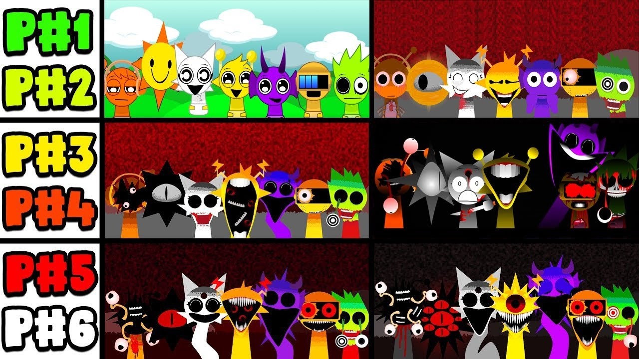 Incredibox Sprunki Retake Mix  Phase 1 VS Phase 2 VS Phase 3 VS Phase 4 VS Phase 5 VS Phase 6 1
