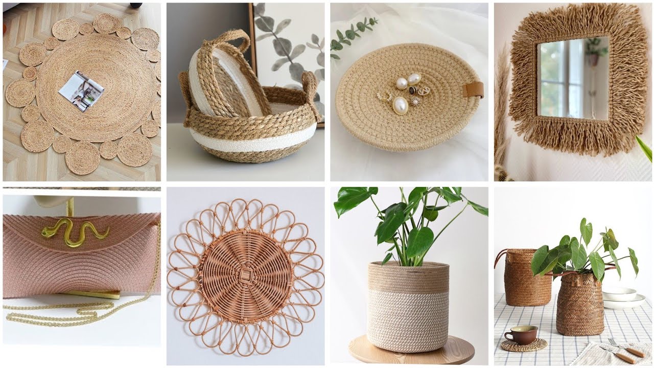 أفكار 💡عندك خيوط او قماش اصنعي ديكورات و منظمات #handmade  #diy#craft