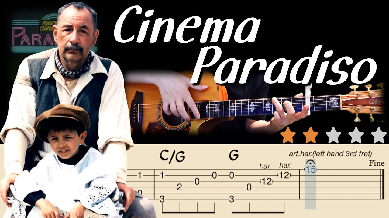 🔴CINEMA PARADISO Love ThemeㅣAcoustic Fingerstyle Guitar TutorialㅣEasy Tabs ㅣRomantic & Beautiful