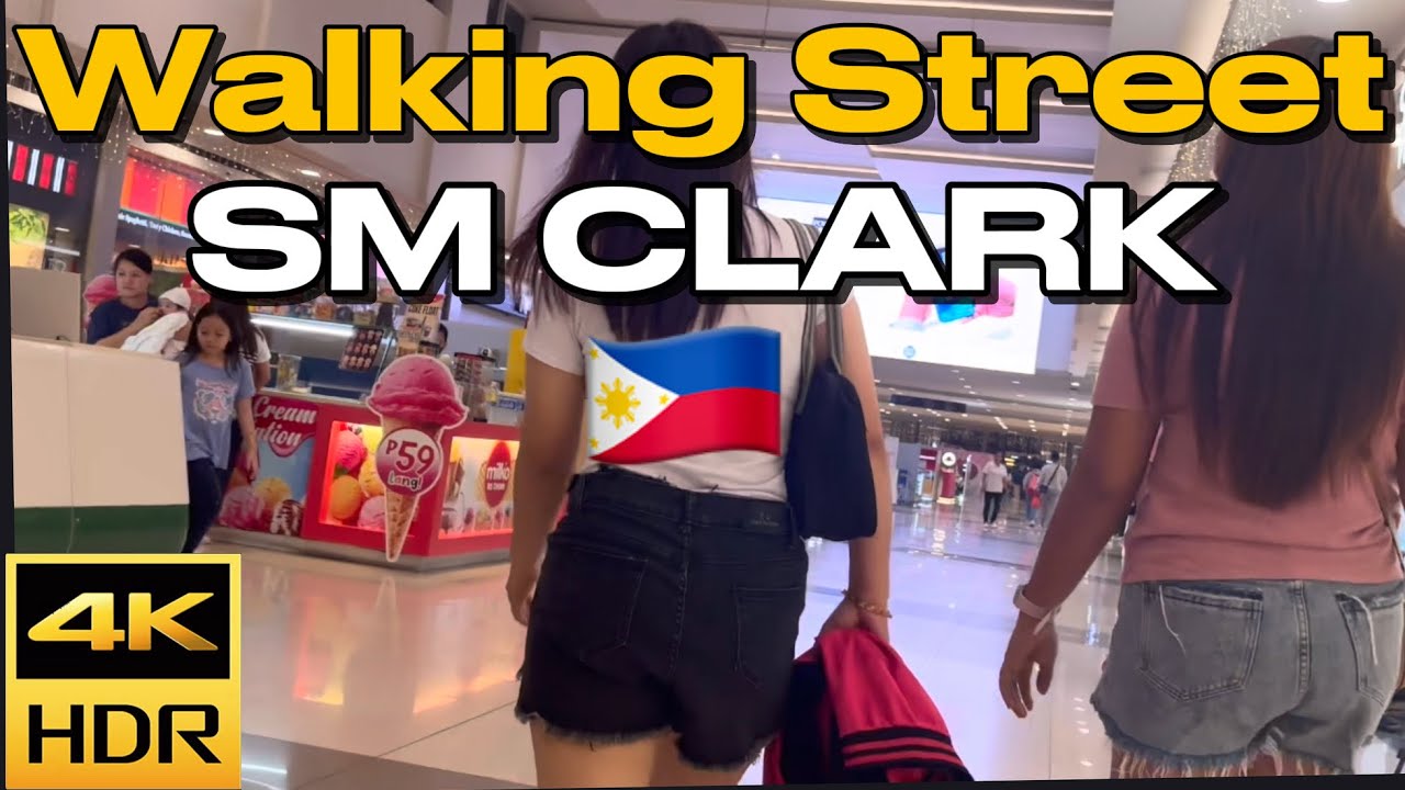 SM Clark to WALKING STREET Angeles City| Red Street Philippines 4K WAlK 🇵🇭