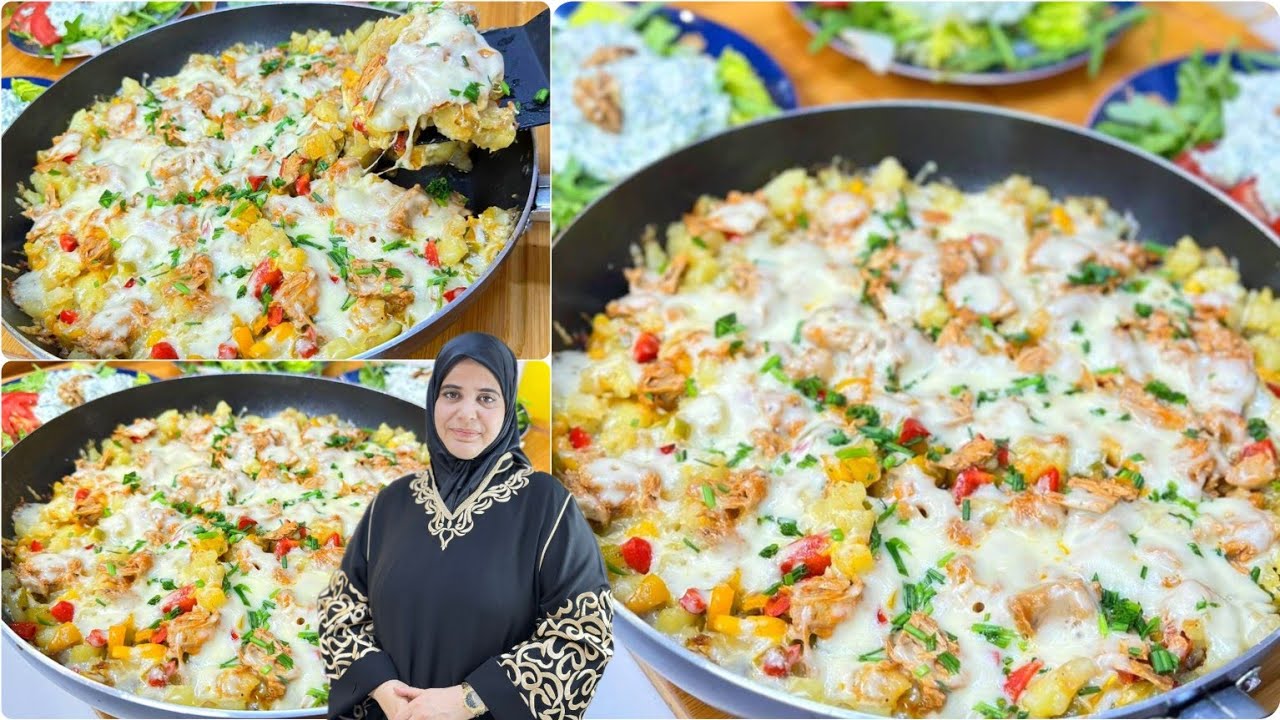 وجبة عشاء في المقلاة بدون فرن في دقائق لذتها خطييرة 👌