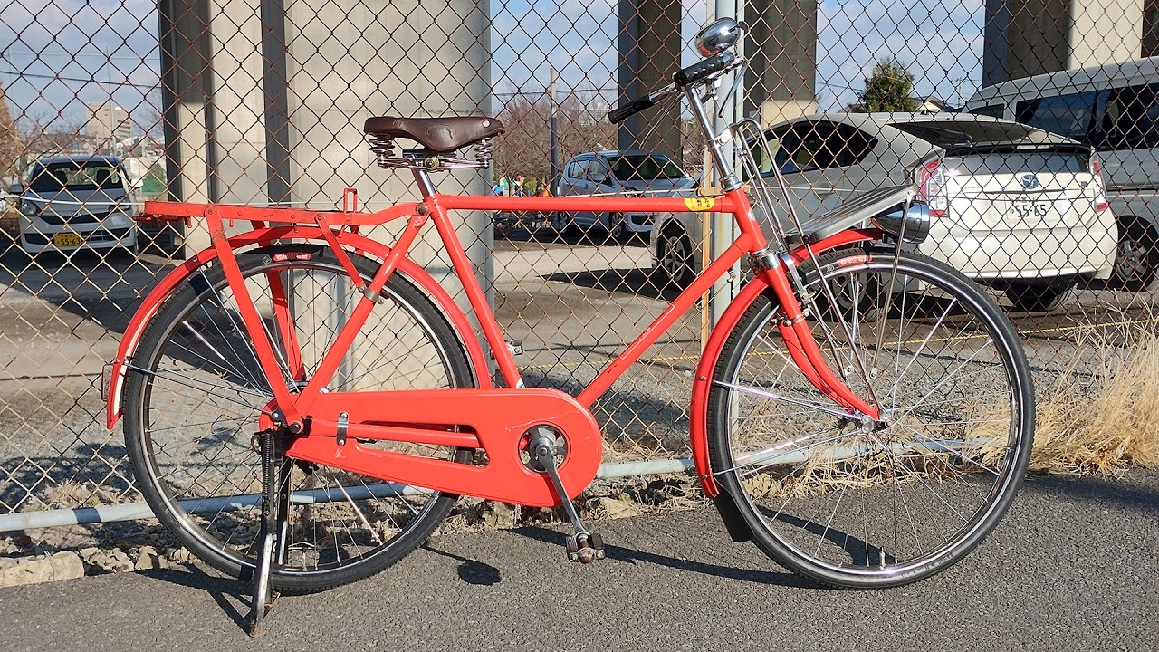 日本の郵政自転車（郵便配達自転車）1994年製を紹介。丸石もしくは宮田製