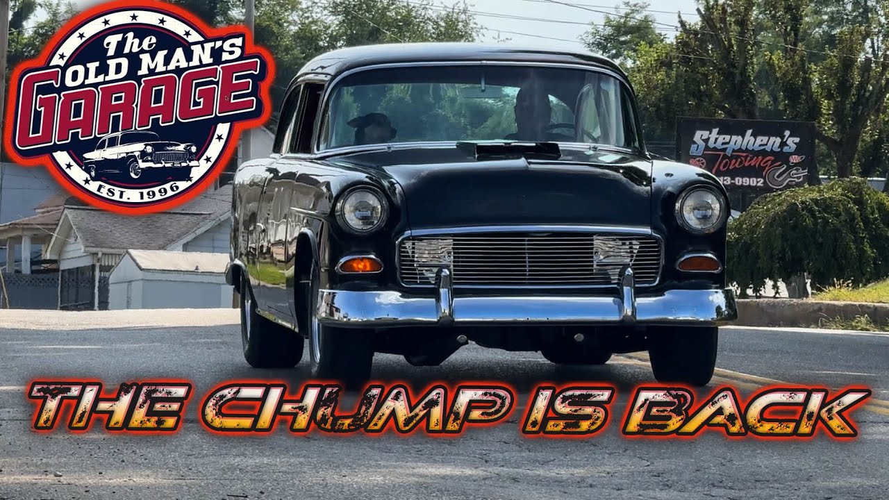 1st TIME IN 30 YEARS! BIG BLOCK 4 SPEED TUNNEL RAM 55 CHEVY HITS THE STREETS!  Chumpy vs Bucko?