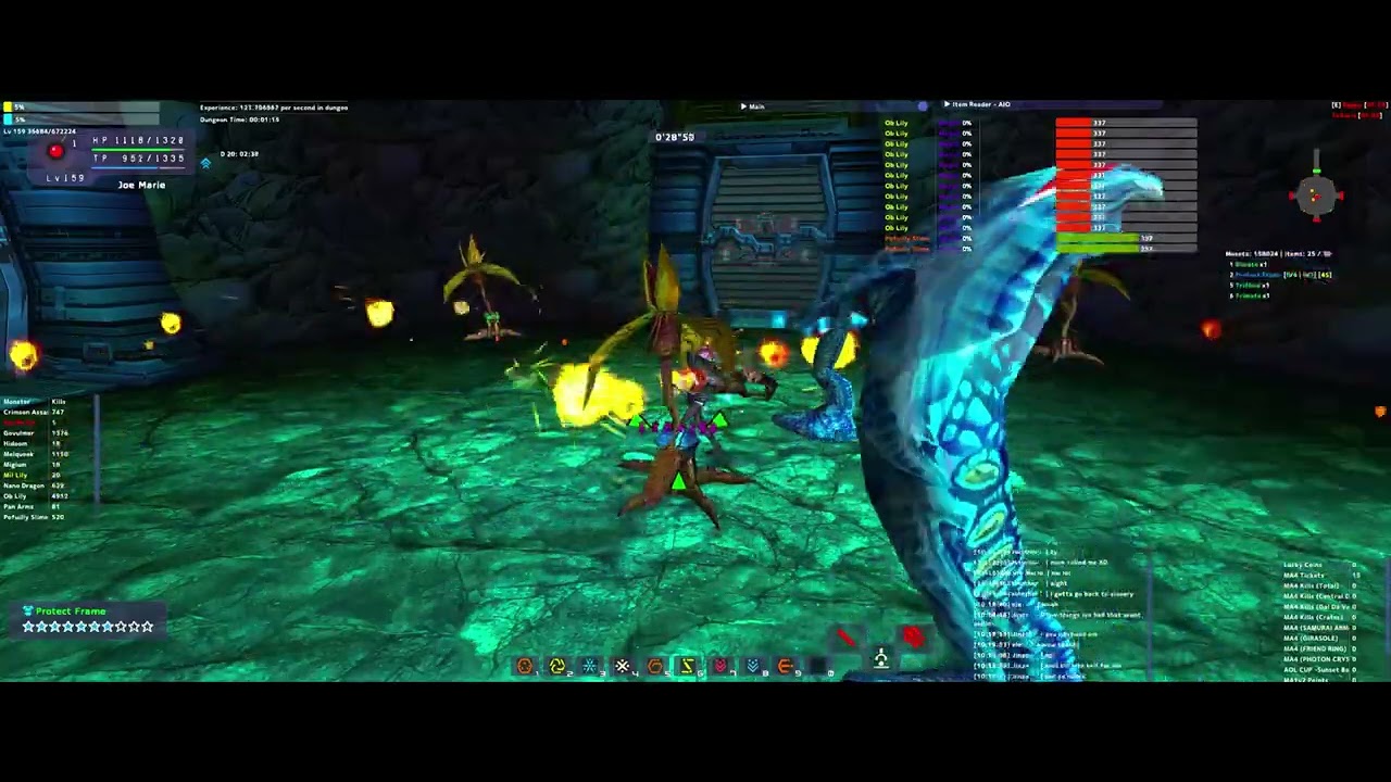 PSOBB Ephinea Hunewearl MA1C Purpelnum PWand/Psycho Wand Reset 2min43sec