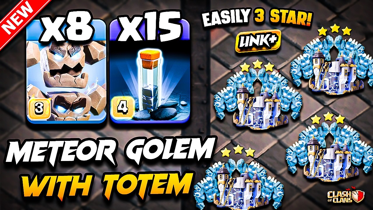 TH18 METEOR GOLEM Attack With TOTEM 2026 | Best TH18 Attack Strategy With METEOR GOLEM Town Hall 18