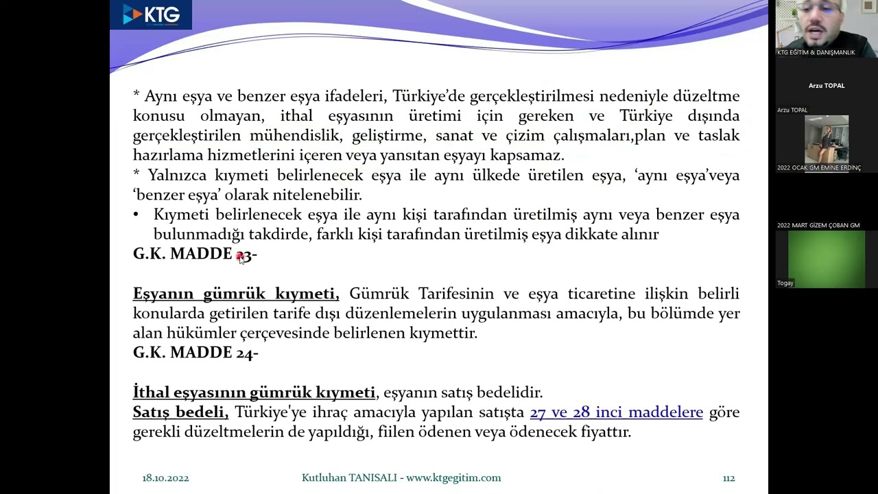 2022 Yılı Güncel Kutluhan TANISALI Hocamızla Kıymet Etüt Dersi