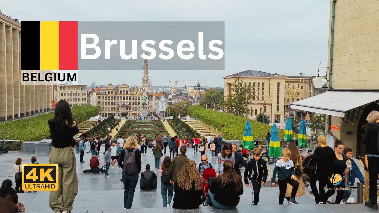Brussels the Capital of Europe - Belgium | Walking Tour [ 4K 60fps HDR ]