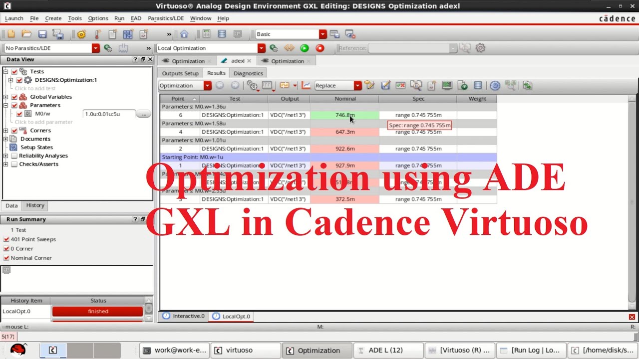 Cadence Virtuoso: Оптимизация транзистора с использованием ADE GXL