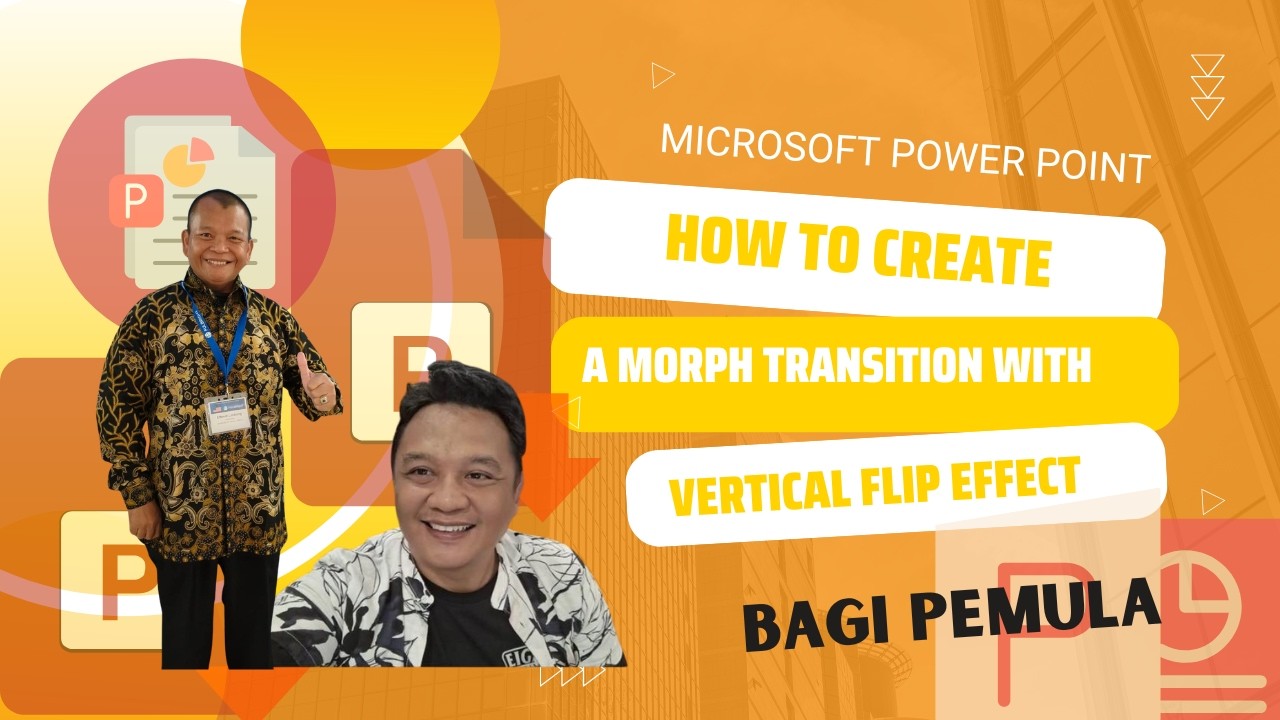 How to create a Morph transition with vertical flip effect