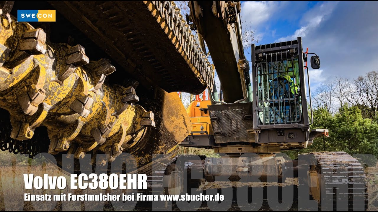 Volvo EC380EHR... Landschaftspflege mit Mulcher bei Firma Bucher