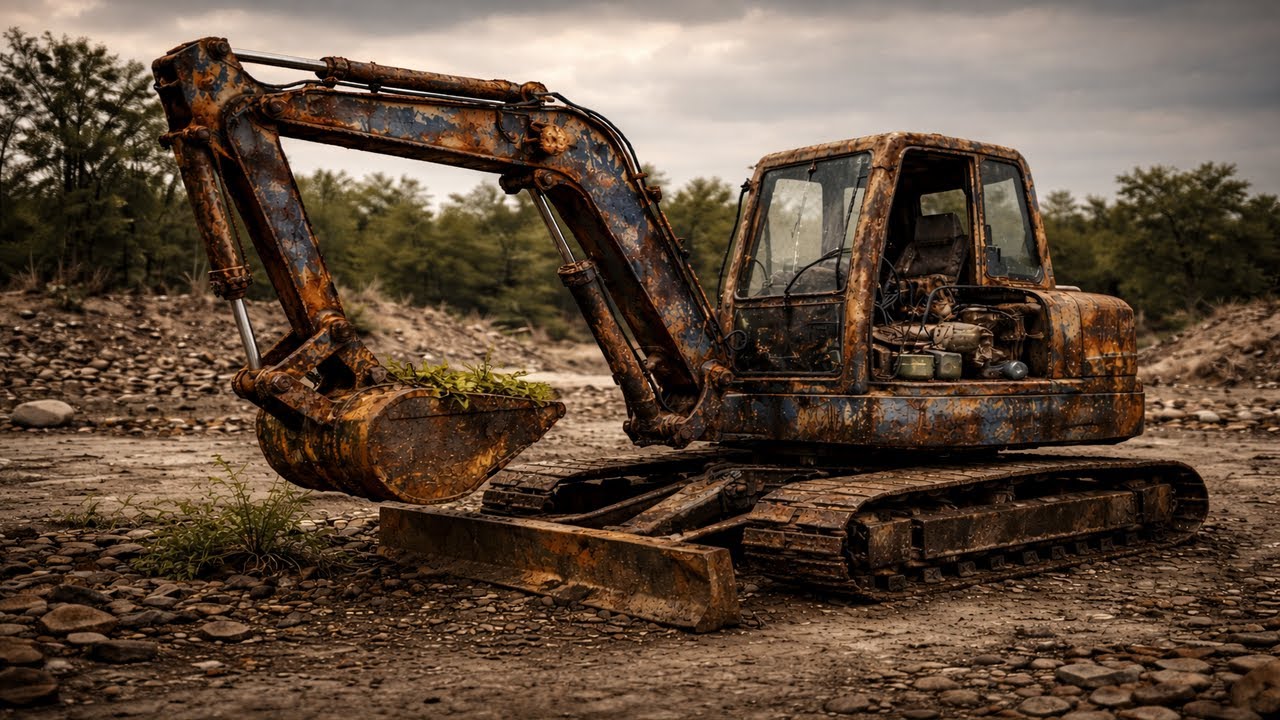 Restoration a Long - Forgotten Kubota Excavator Buried in Mud for Decades!