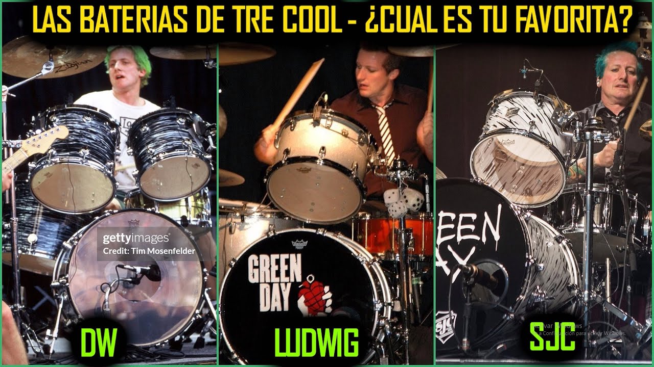Las Baterias De Tre Cool Con Green Day: Desde 1994 Hasta 2024 🥁