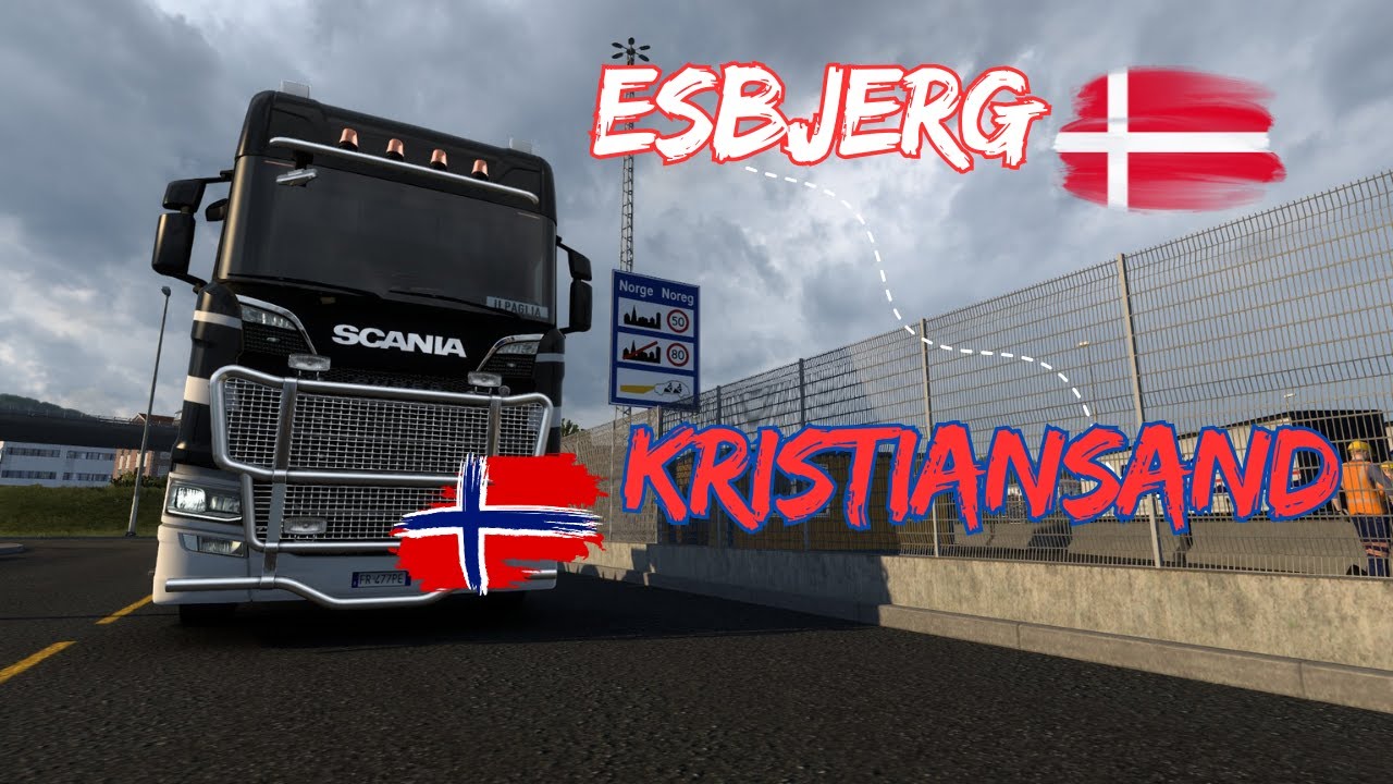 Esbjerg to Kristiansand | Danish Countryside | Realistic Truck Driving | Euro Truck Simulator 2