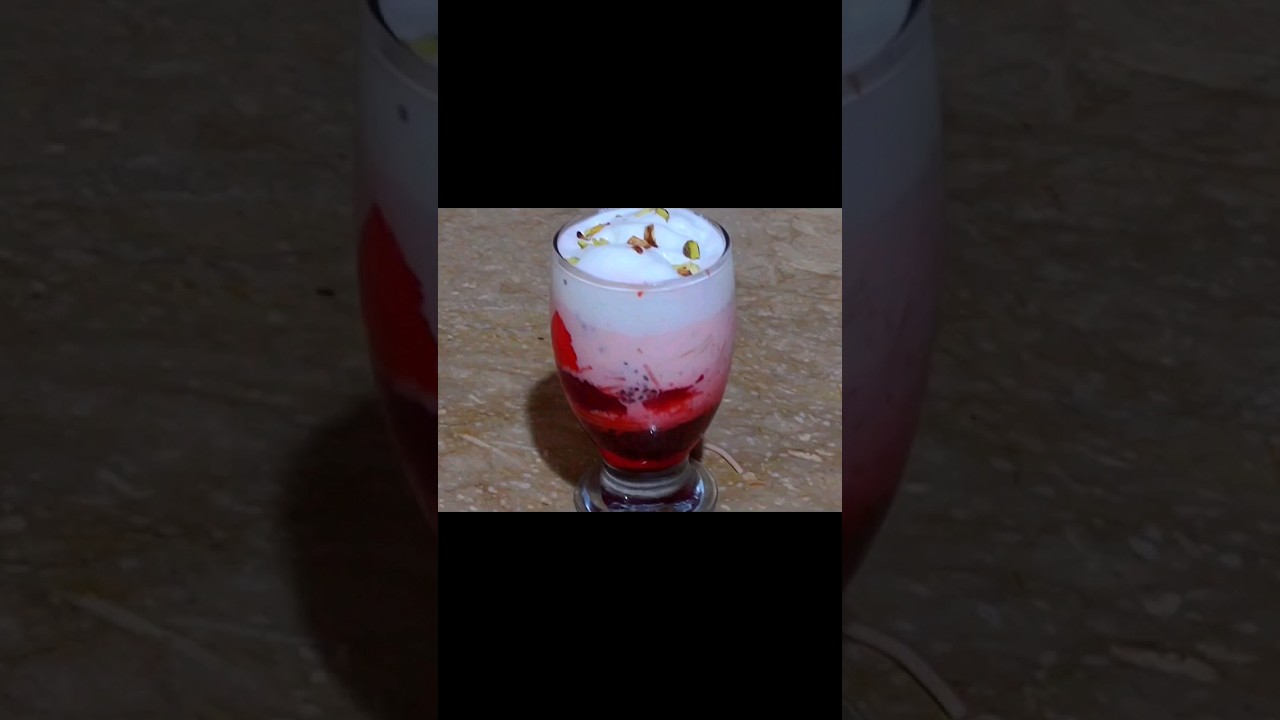 Rose Faluda Milkshake Recipe| #ytshorts #rose #faluda #milkshake #drink