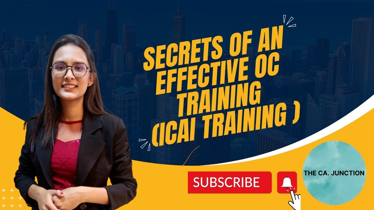 😱😱Secrets of an effective OC Training ||  ICAI TRAINING || TIPS FOR OC TRAINING ||