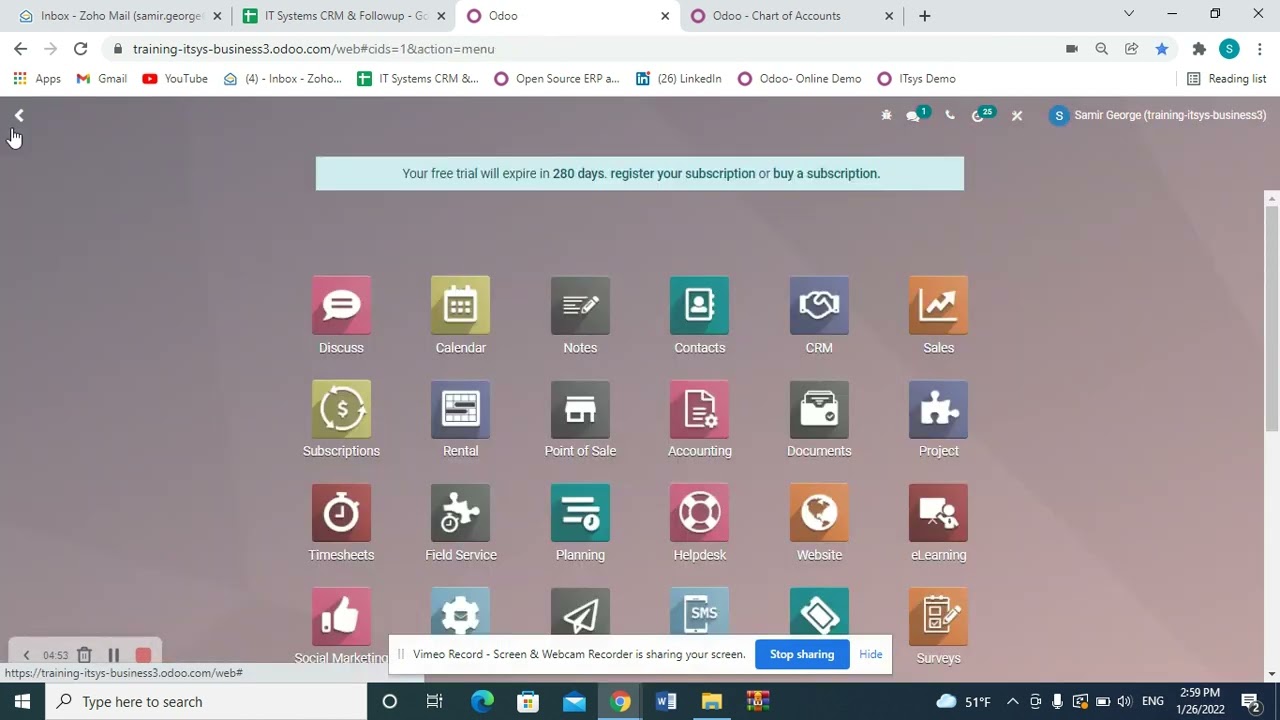 Odoo Deferred Revenues