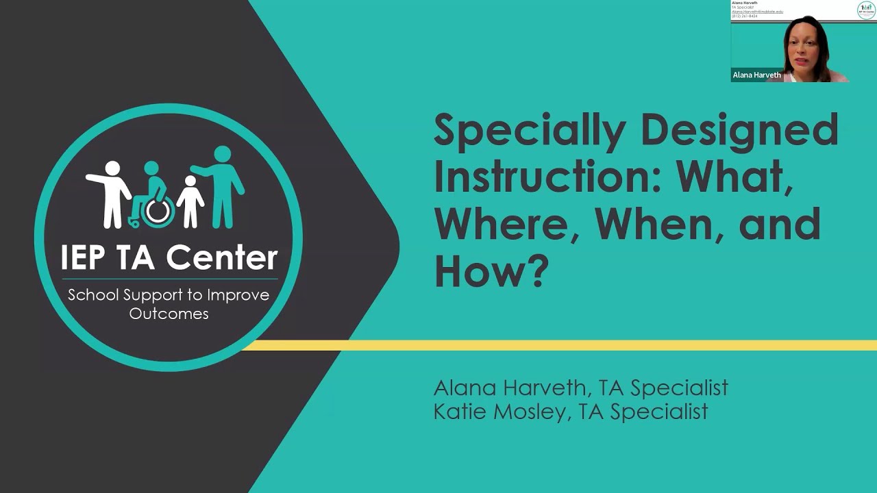 Specially Designed Instruction: What, Where, When and How