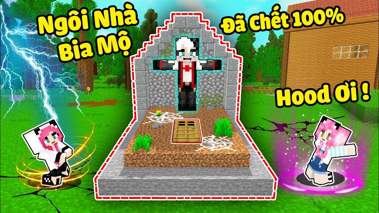 MỀU THỬ THÁCH ĐỘT NHẬP NGÔI NHÀ BIA MỘ CỦA REDHOOD TRONG MINECRAFT*MỀU KHÓC THÉT KHI REDHOOD ĐÃ CHẾT