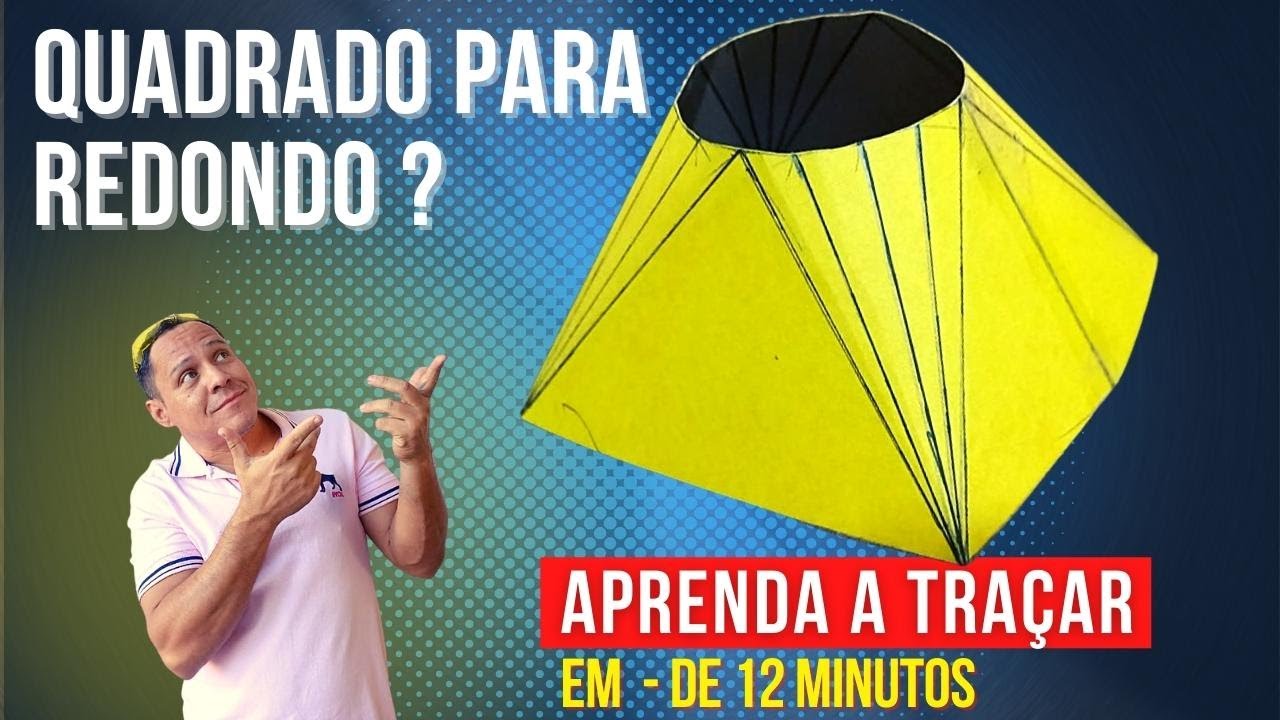 ✅Como TRAÇAR  QUADRADO PARA REDONDO  sem complicação .