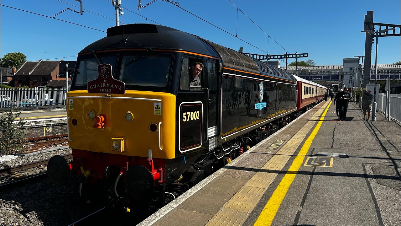 57002 ‘Winston Churchill’ Stops At Twyford With A ‘Private Charter’ For Bristol Temple Meads 17/4/25