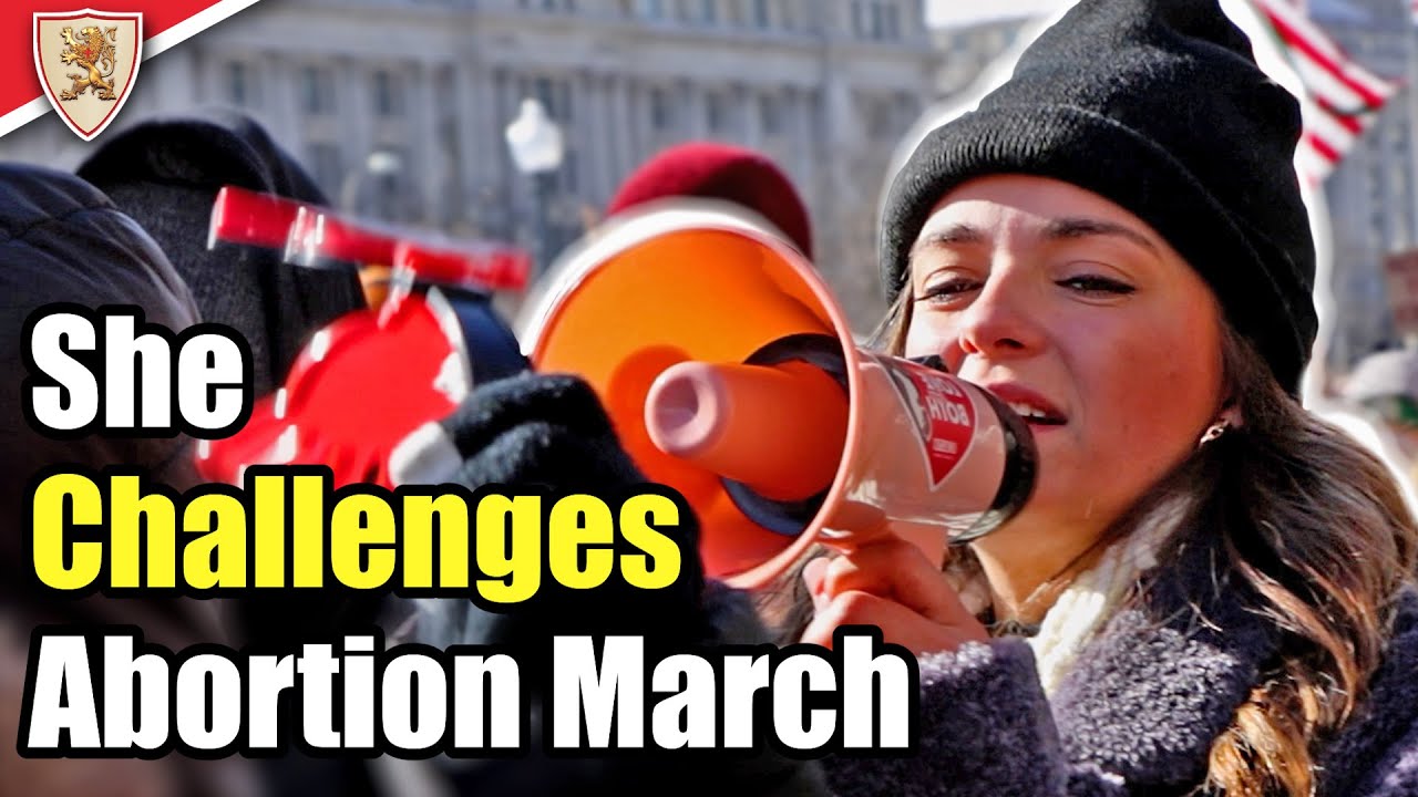 Отважная мать выступает против митинга в поддержку абортов возле Белого дома.