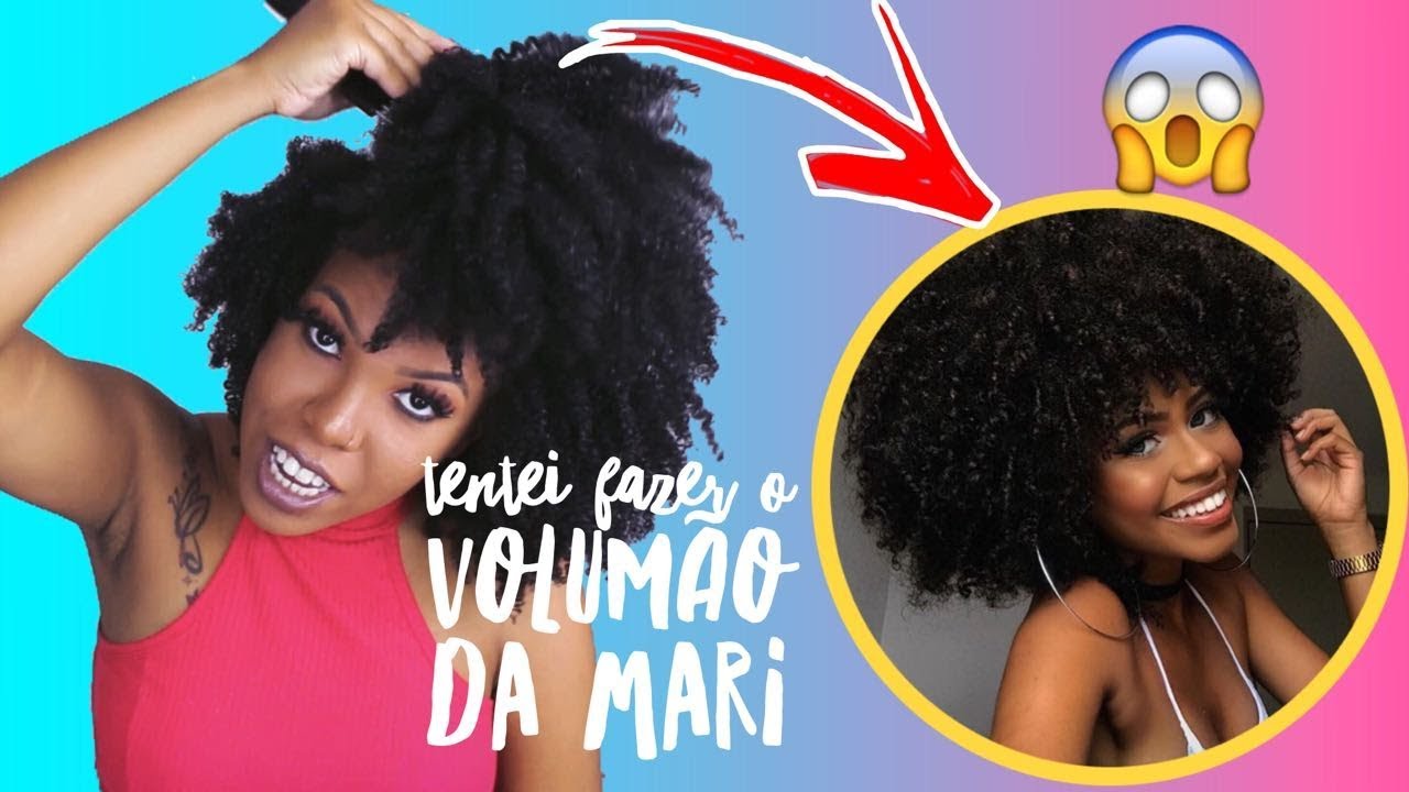 COMO DAR VOLUMÃO NO CABELO CRESPO TIPO 4 - MARI SANTOS E LUANY CRISTINA ( TROCA DE VOLUMÃO )