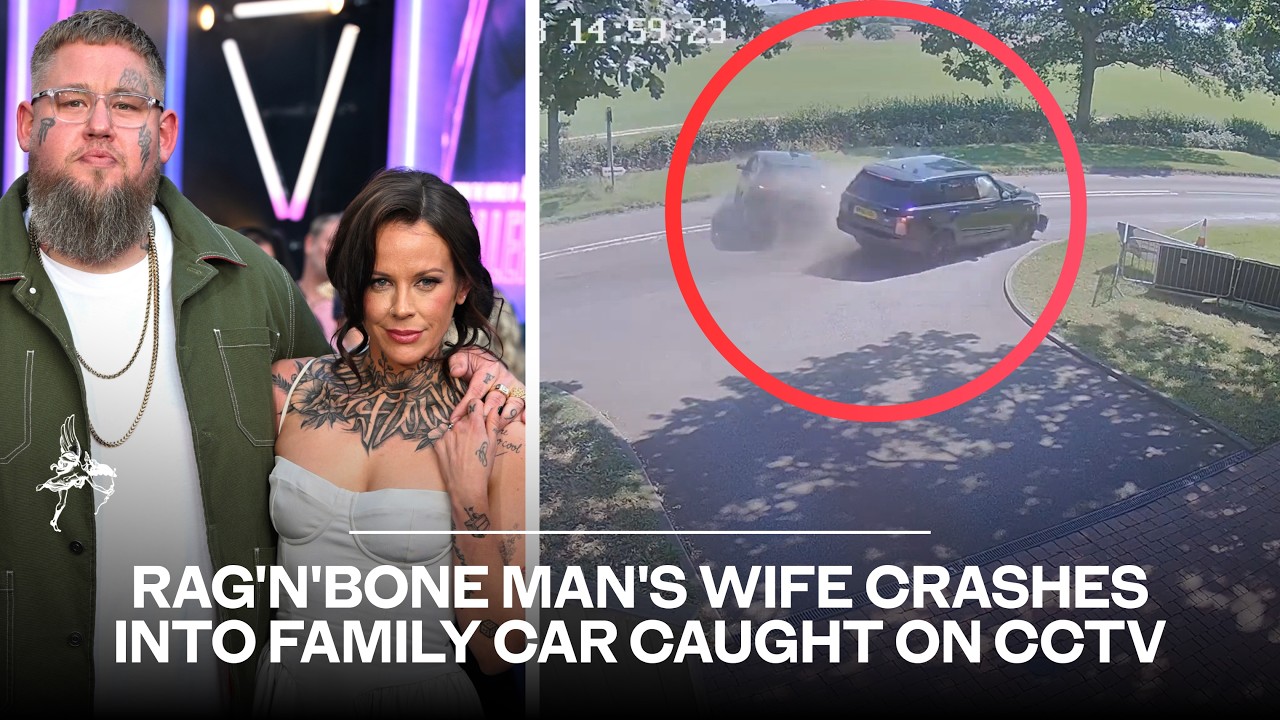Moment Rag'n'Bone Man's wife crashes into family car as she tries to overtake