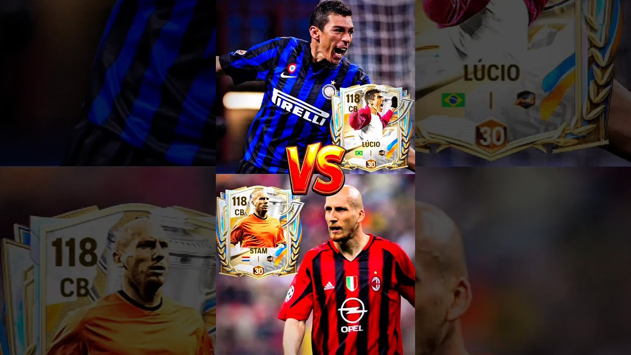 Lucio 🆚 Stam 🔥! Better CB🤔? (Gameplay wise)!! #fcmobile #fifamobile