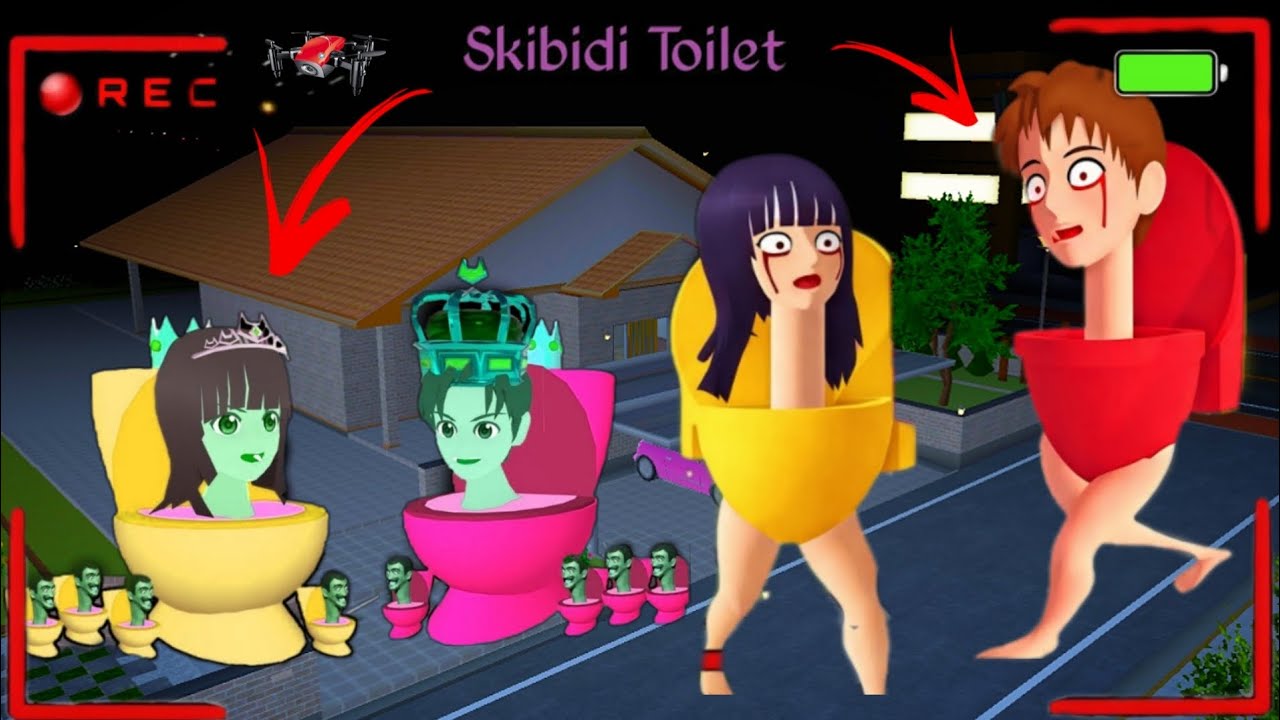 Yuta Mio P@nicked CCTV Recorded a Monster Toilet Skibidi Di Depan Rumah 😱| SAKURA School Simulator👺