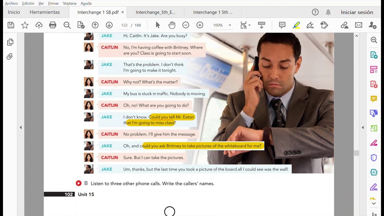Formal and informal messages with tell and ask In terchange 1.EXPLICADO en español