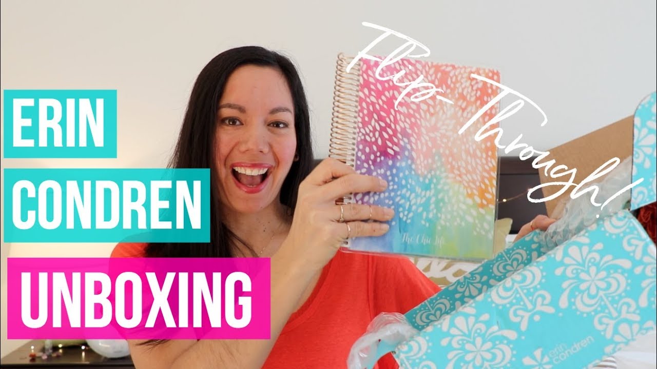Erin Condren Unboxing 2018 and Giveaway (CLOSED) | Vertical LifePlanner Flip Through