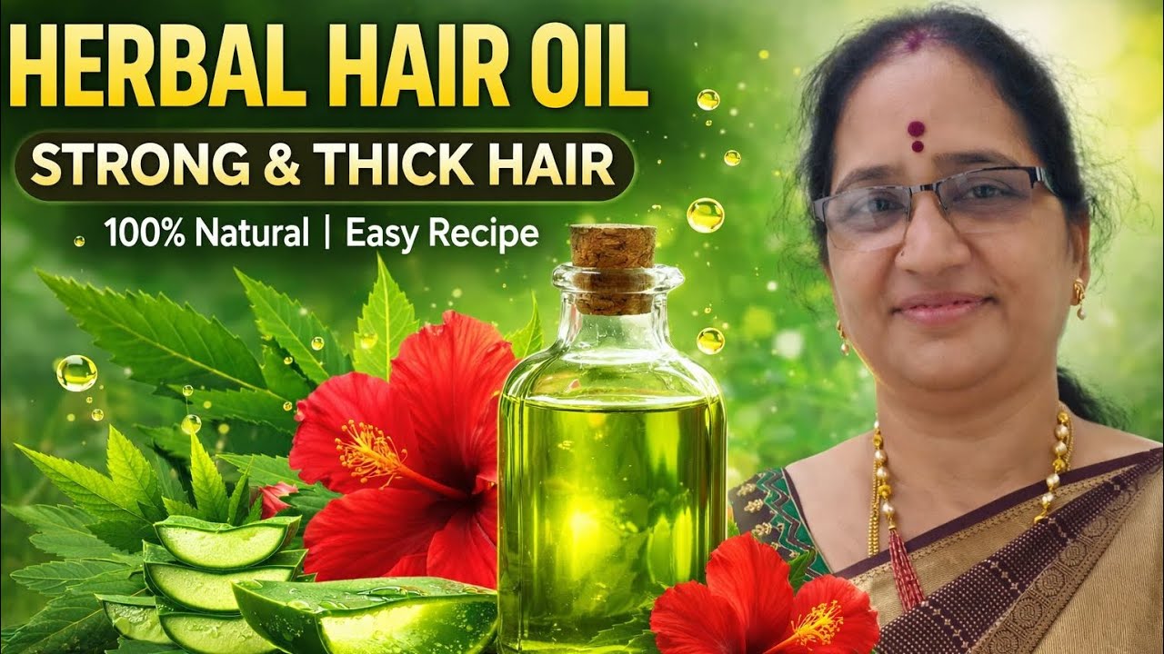 Herbal miracle hair oil for hair growth ||జుట్టు, ఒత్తుగా, నల్లగా,బలంగా పెరగడానికి. Home made oil 