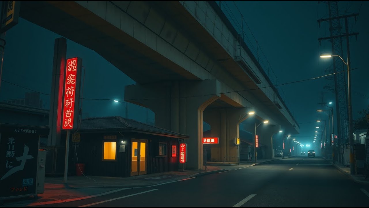 A Peaceful Corner at Midnight 🍜🌙 Udon Shop Rain & Lofi