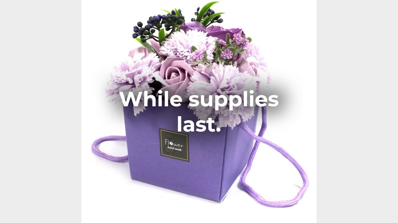 💜🌸 Soap Flower Bouquet &ndash; Lavender Rose & Carnation | Elegant Decorative Gift | AfriArtisan 🧼✨